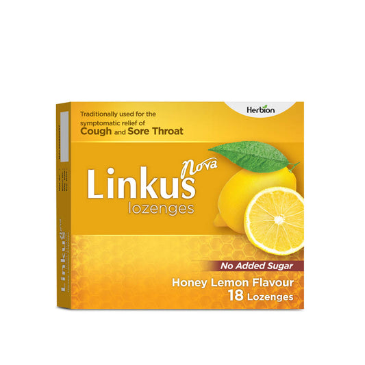 Linkus Sugar Free Cough Lozenges Honey Lemon Flavor 18S