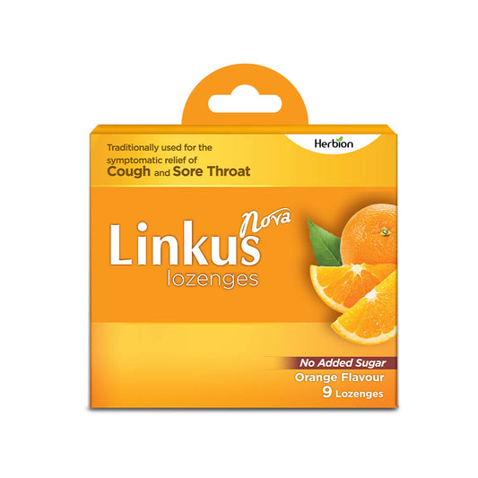 Linkus Sugar Free Cough Lozenges Orange Flavour 9S